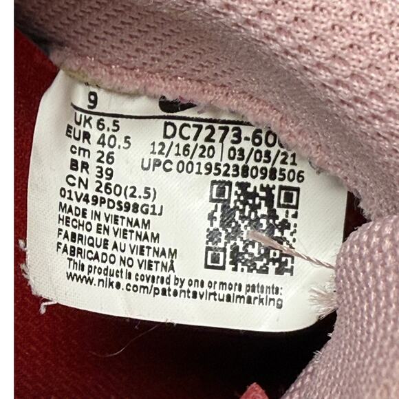 Nike Air Force 1 Crater Flyknit Pink Glaze Women’s 9 Sneakers DC7273-600 - Picture 5 of 9